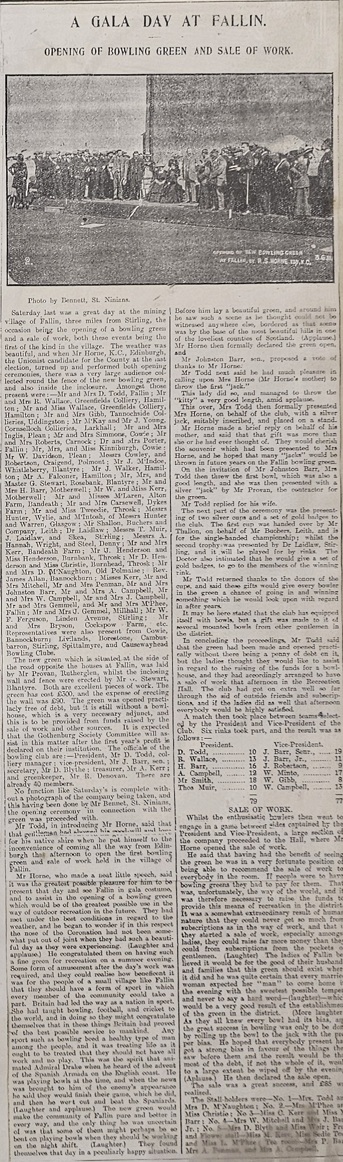 Original newspaper clipping from 1911